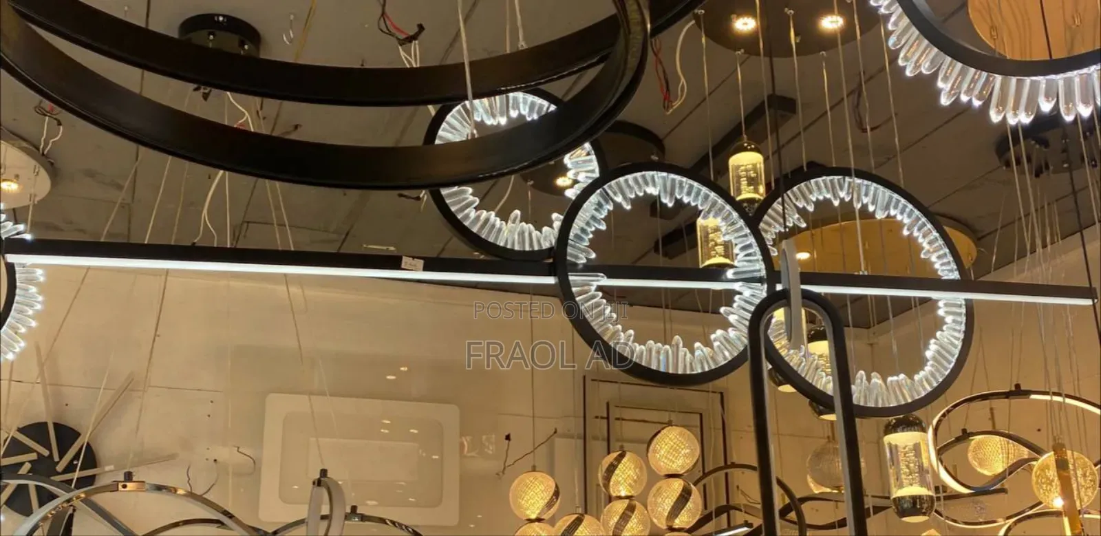 Modern Luxury Hanging Light With Crystals