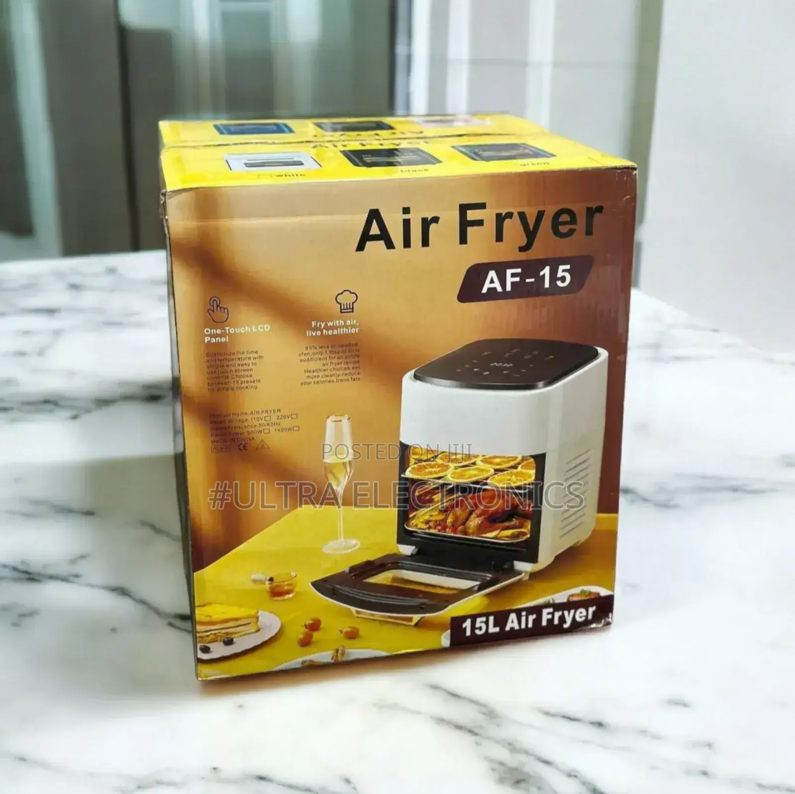 Af15l Air Fryer. It Features a One-Touch LCD Panel.