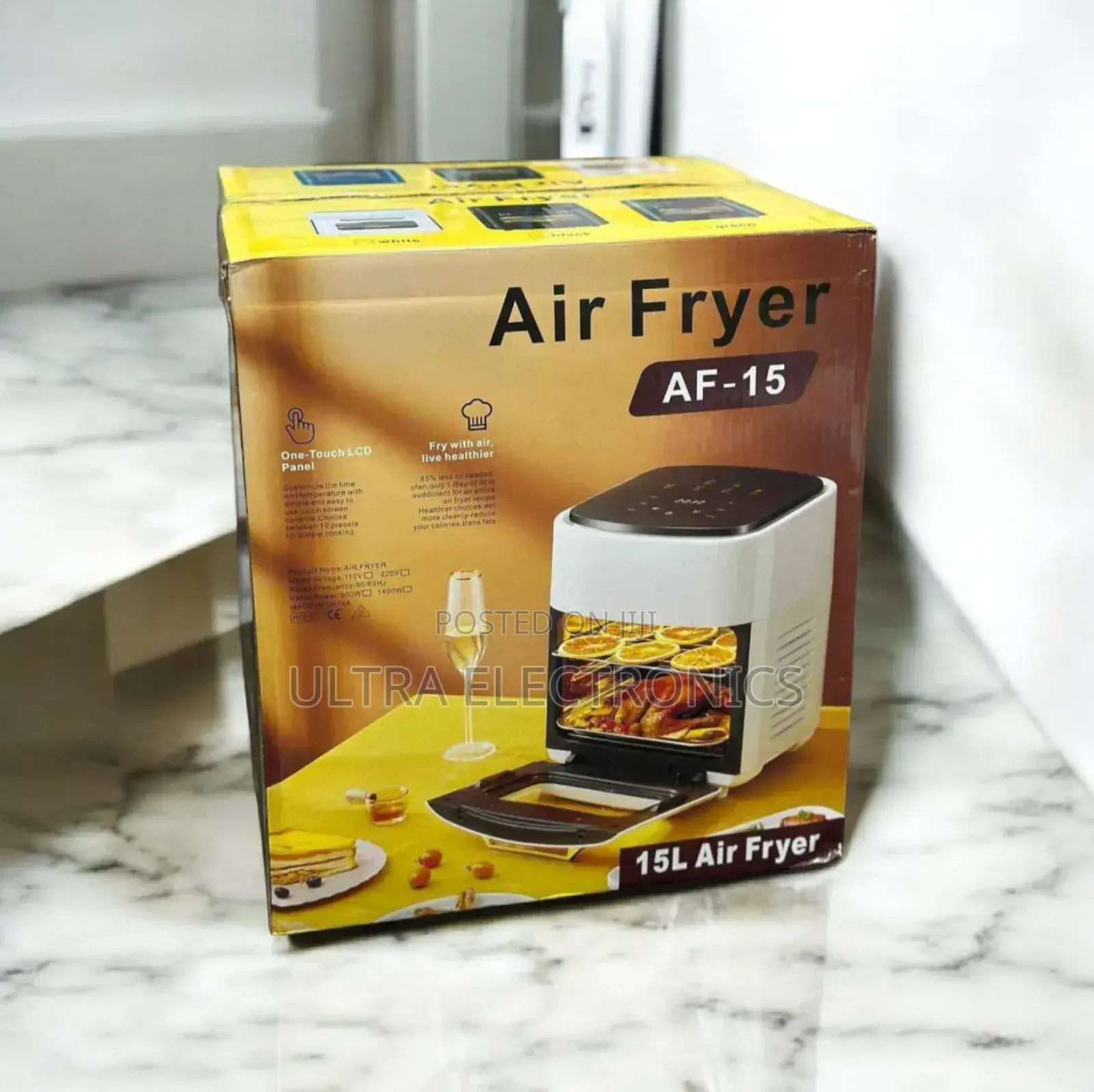 Af15l Air Fryer. It Features a One-Touch LCD Panel.