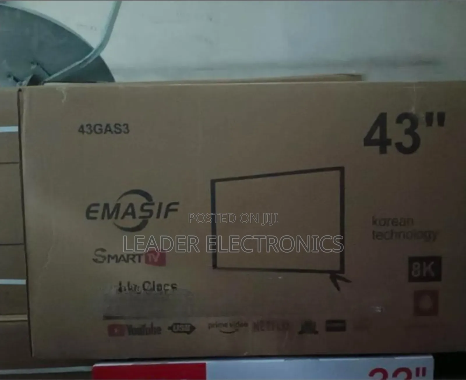 Emasif 43'' Smart Android Tv – Strong Double Glass, Smart