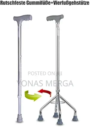 Walking Stick血腥ergonomic Grip, Chrome Matte Finish Wide Rubber Bush