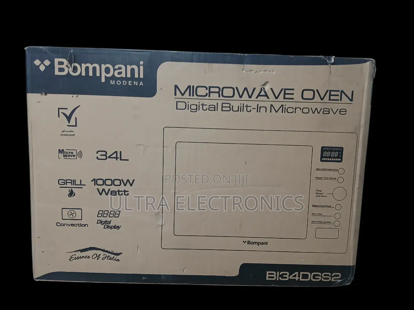 Bompani Modena 34l Digital Built-in Microwave Oven With Model Number
