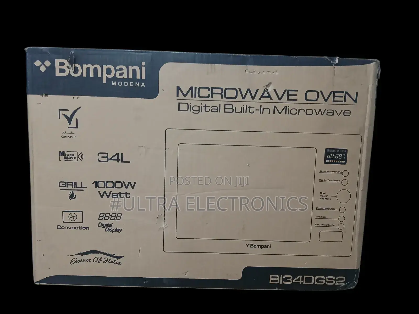 Bompani Modena 34l Digital Built-in Microwave Oven With Model Number