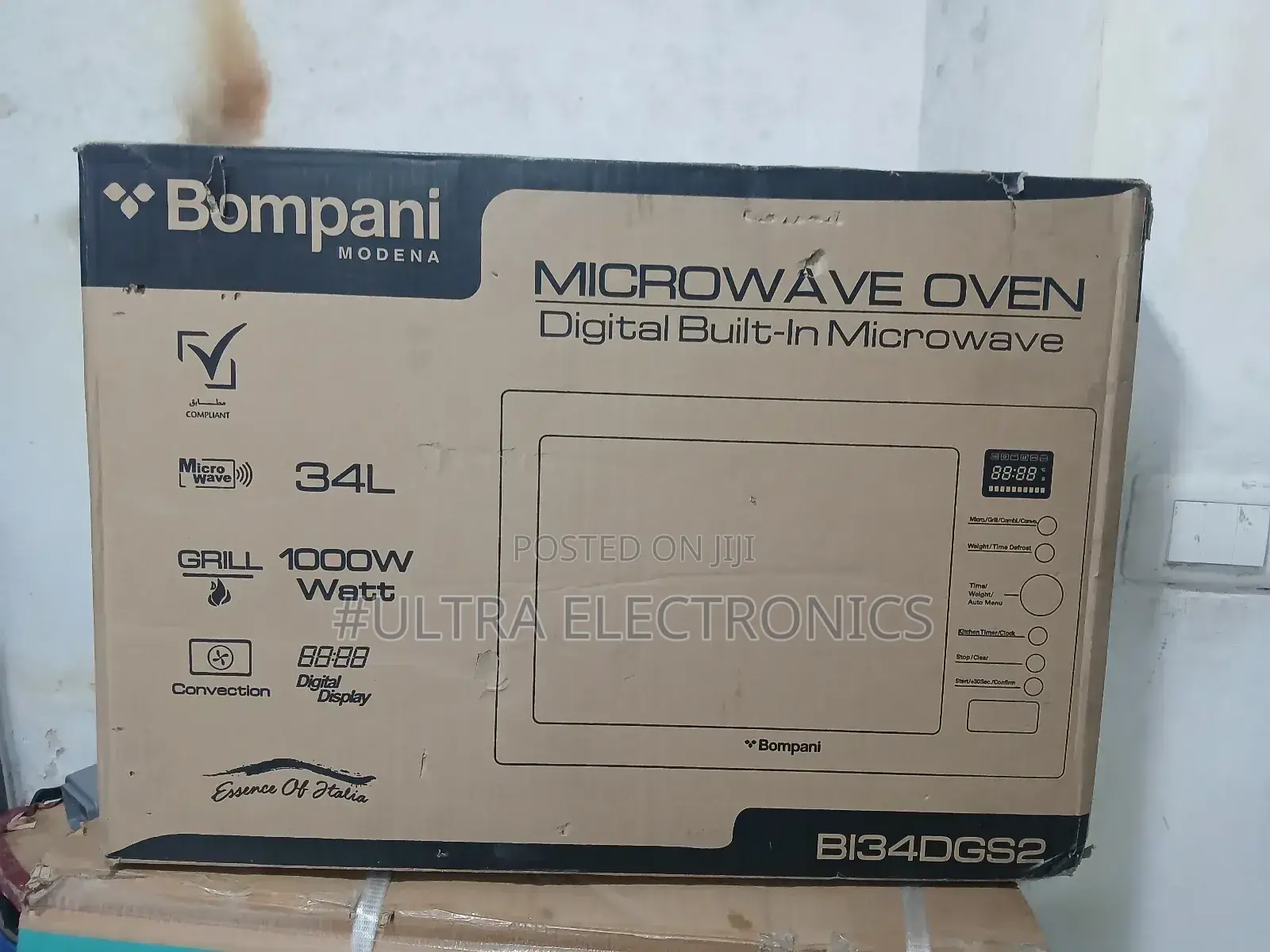Bompani Modena Bi34dgs2 Digital Built-in Microwave Oven.It Has a 34-