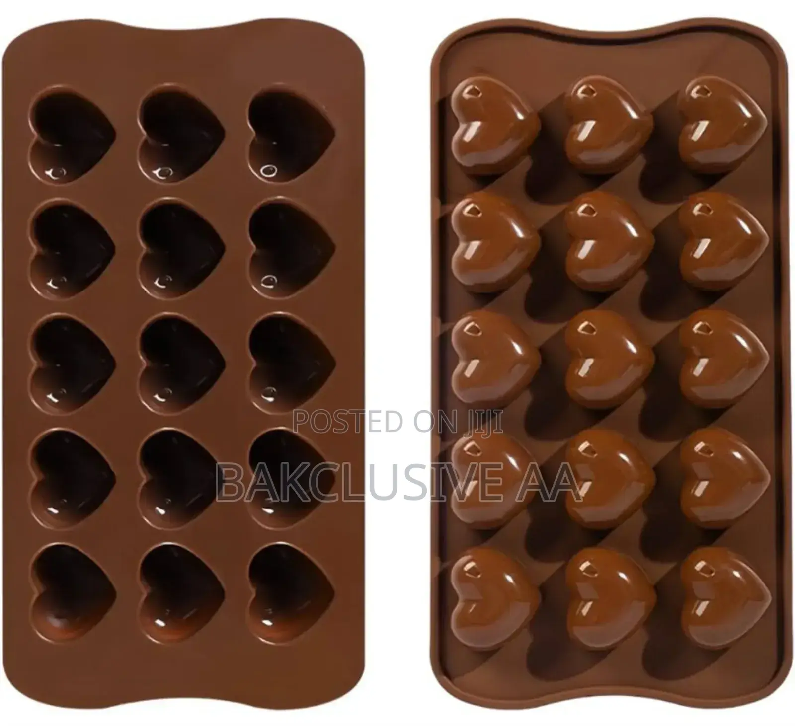 Silicone, Heart-Shaped Chocolate Mould