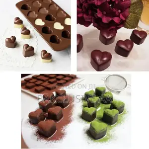 Silicone, Heart-Shaped Chocolate Mould