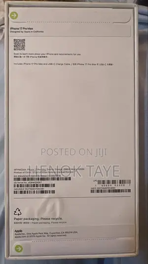 New Apple iPhone 17 Pro Max 256 GB Orange