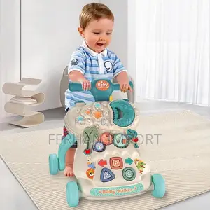 2-in-1 Baby Walker With Play Learning Panel for 6-36 Month