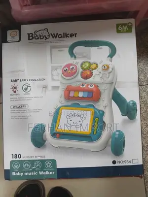2-in-1 Baby Walker With Play Learning Panel for 6-36 Month