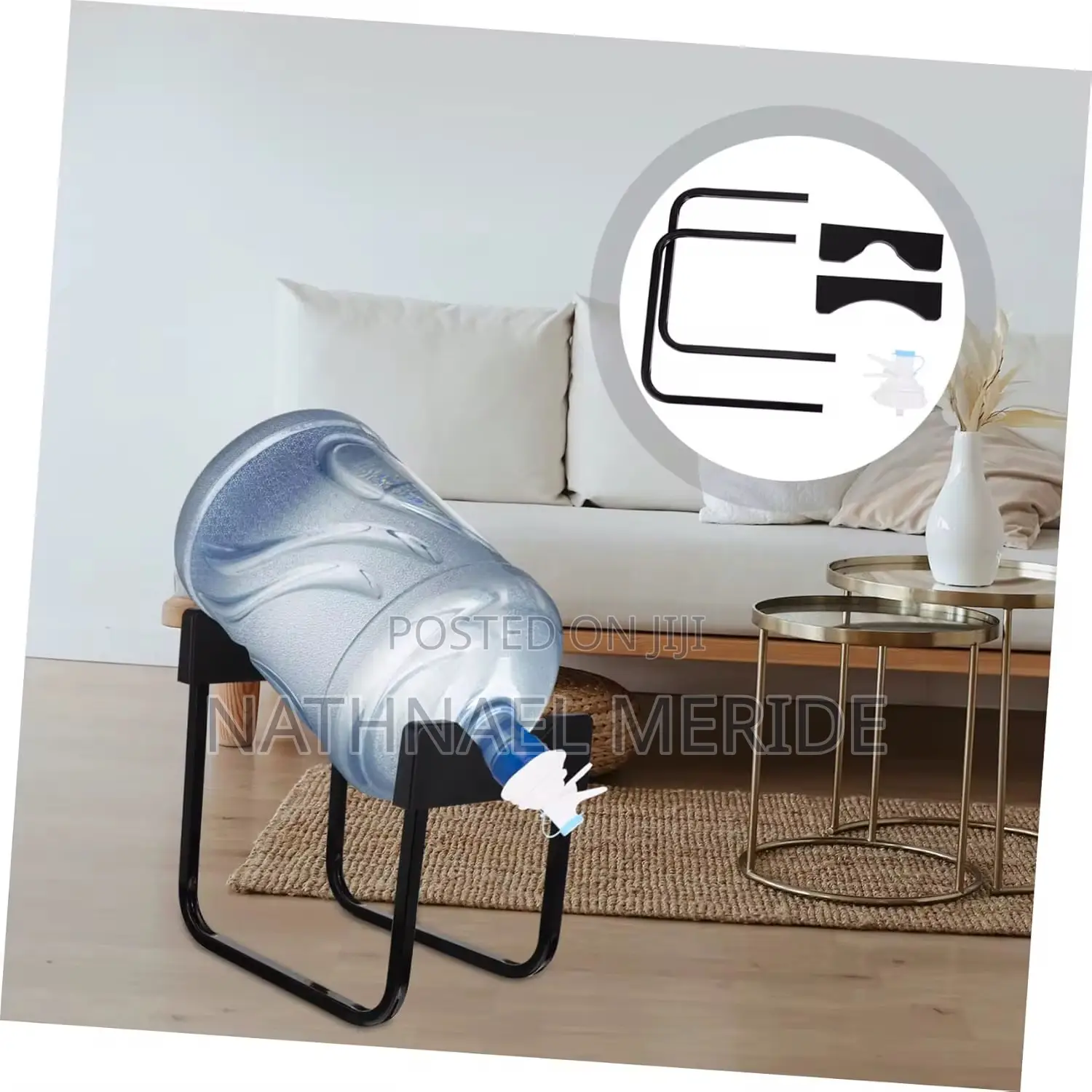 Water Jar Holder With Valve ማንኛውንም የውሃ ጃር ማሰሰቀመጥ የሚችል