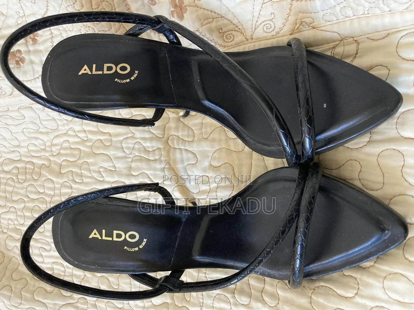 Aldo, Dorah Black Strappy Shoes