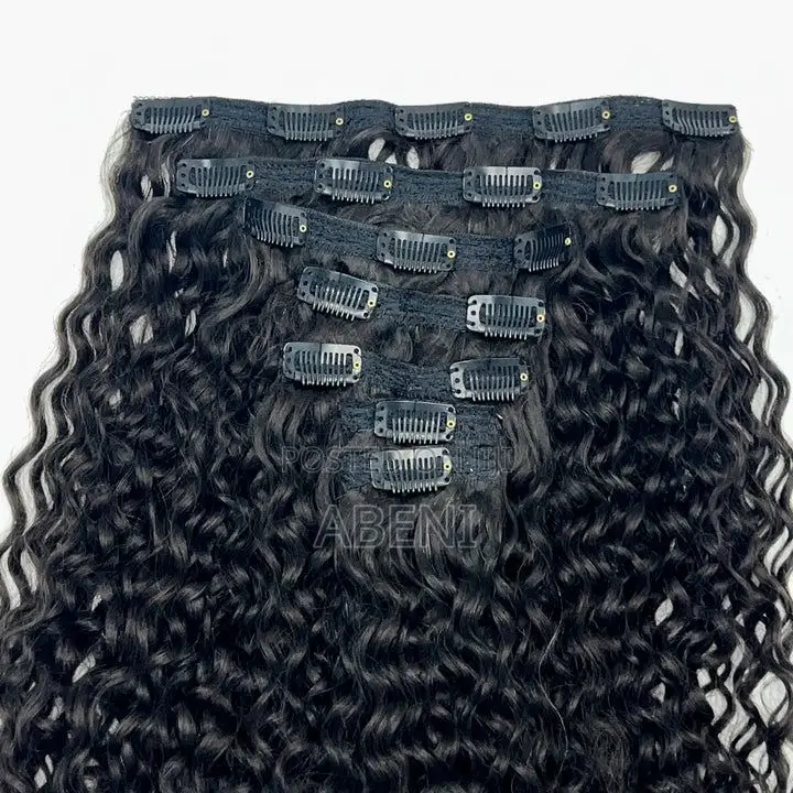 Hair Extensions Black Color 16 Clips 22 Inch
