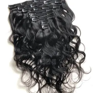 Hair Extensions Black Color 16 Clips 22 Inch