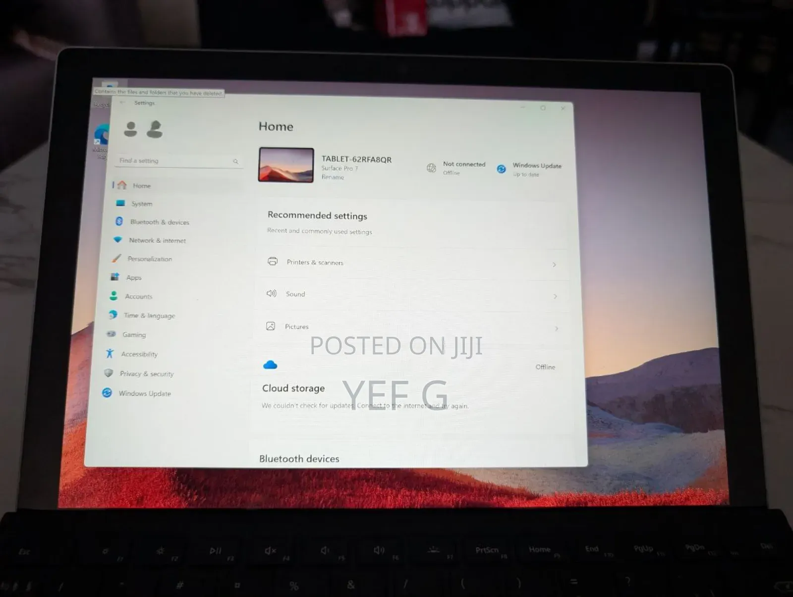 Laptop Microsoft Surface Pro 7 8GB Intel Core I5 SSD 128GB