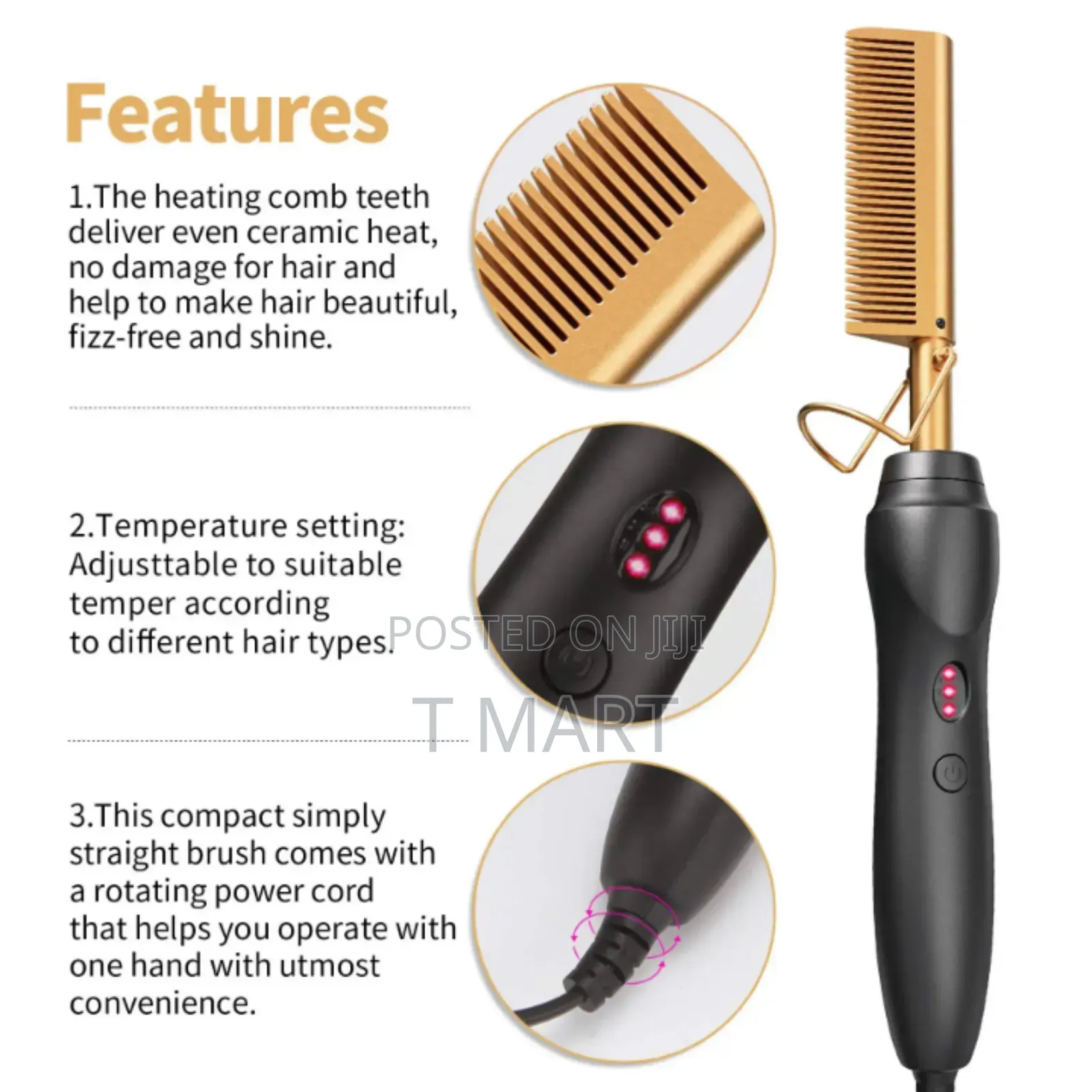 Electric Hair Styling Hot Comb