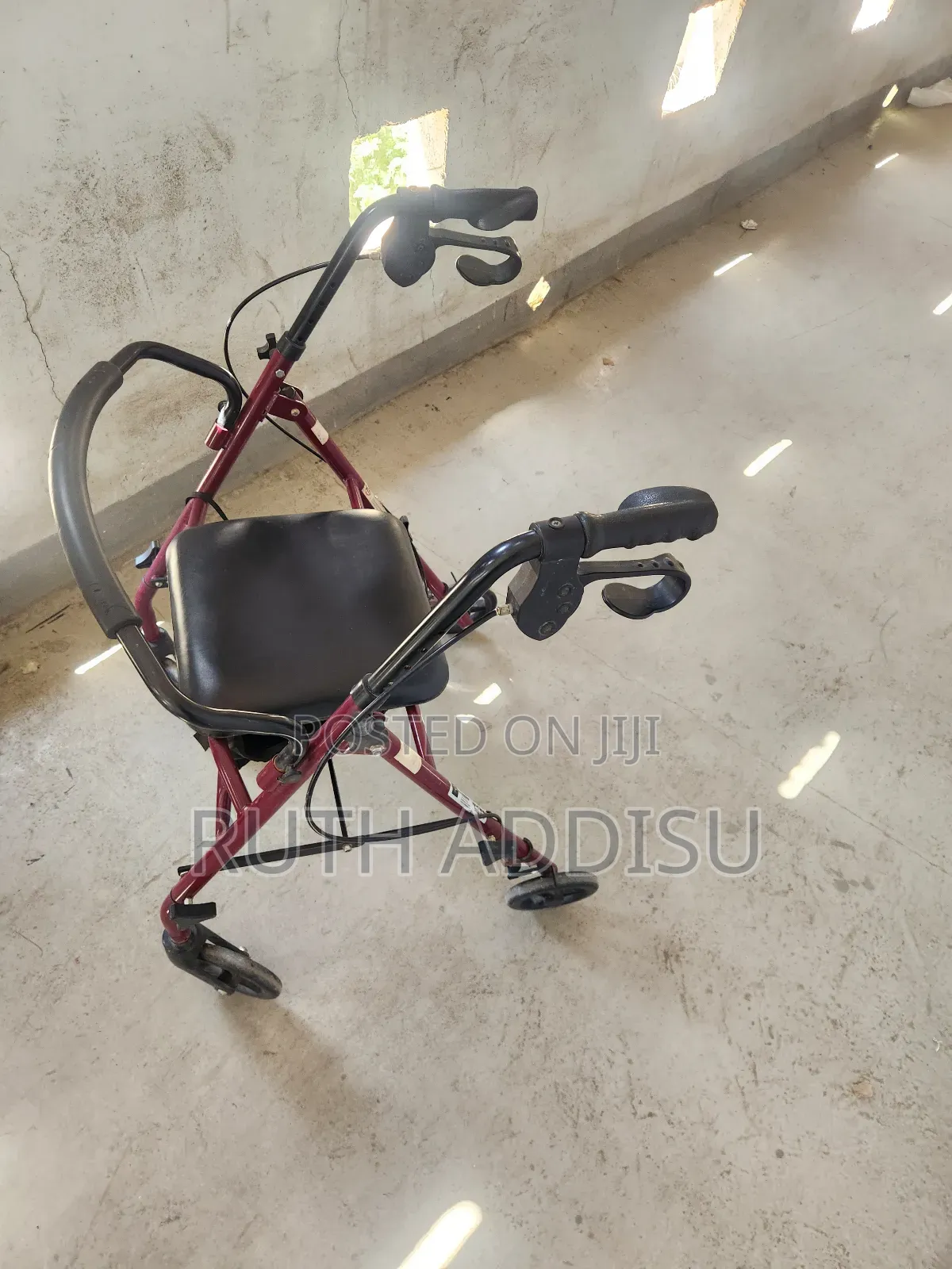 With Seat Walker Entros Premium Aluminum Lightweight Foldable Height