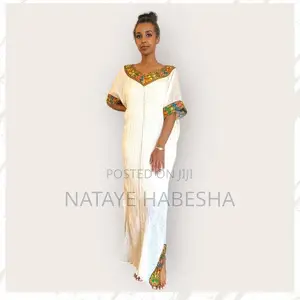 የሀበሻ ቀሚስ Habesha Kemis Dress ሽፎን Chiffon Yehabesha Libs Ethiopian Suit