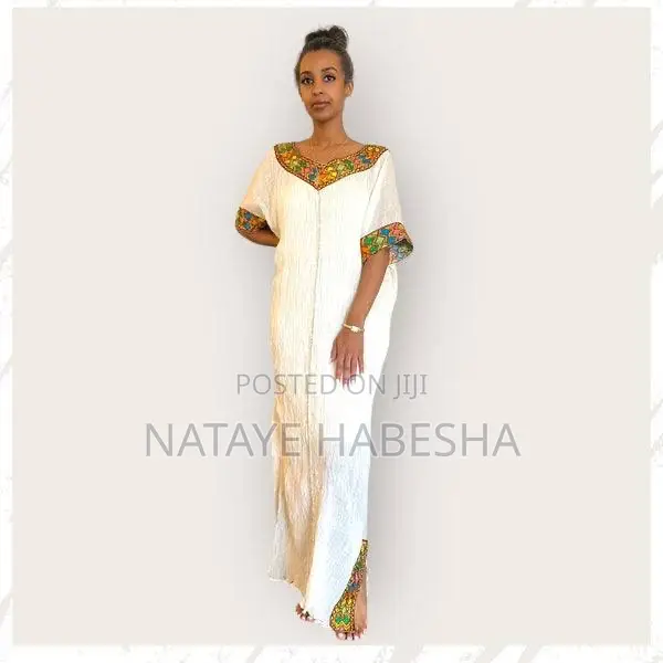 የሀበሻ ቀሚስ Habesha Kemis Dress ሽፎን Chiffon Yehabesha Libs Ethiopian Suit