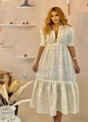 የሀበሻ ቀሚስ Habesha Kemis Dress ሽፎን Chiffon Yehabesha Libs Ethiopian Suit