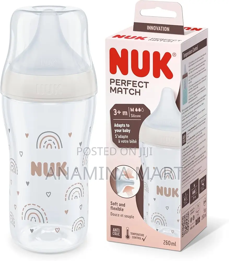 Nuk Perfect Match Baby Bottle, 3+ Month, 260 Ml