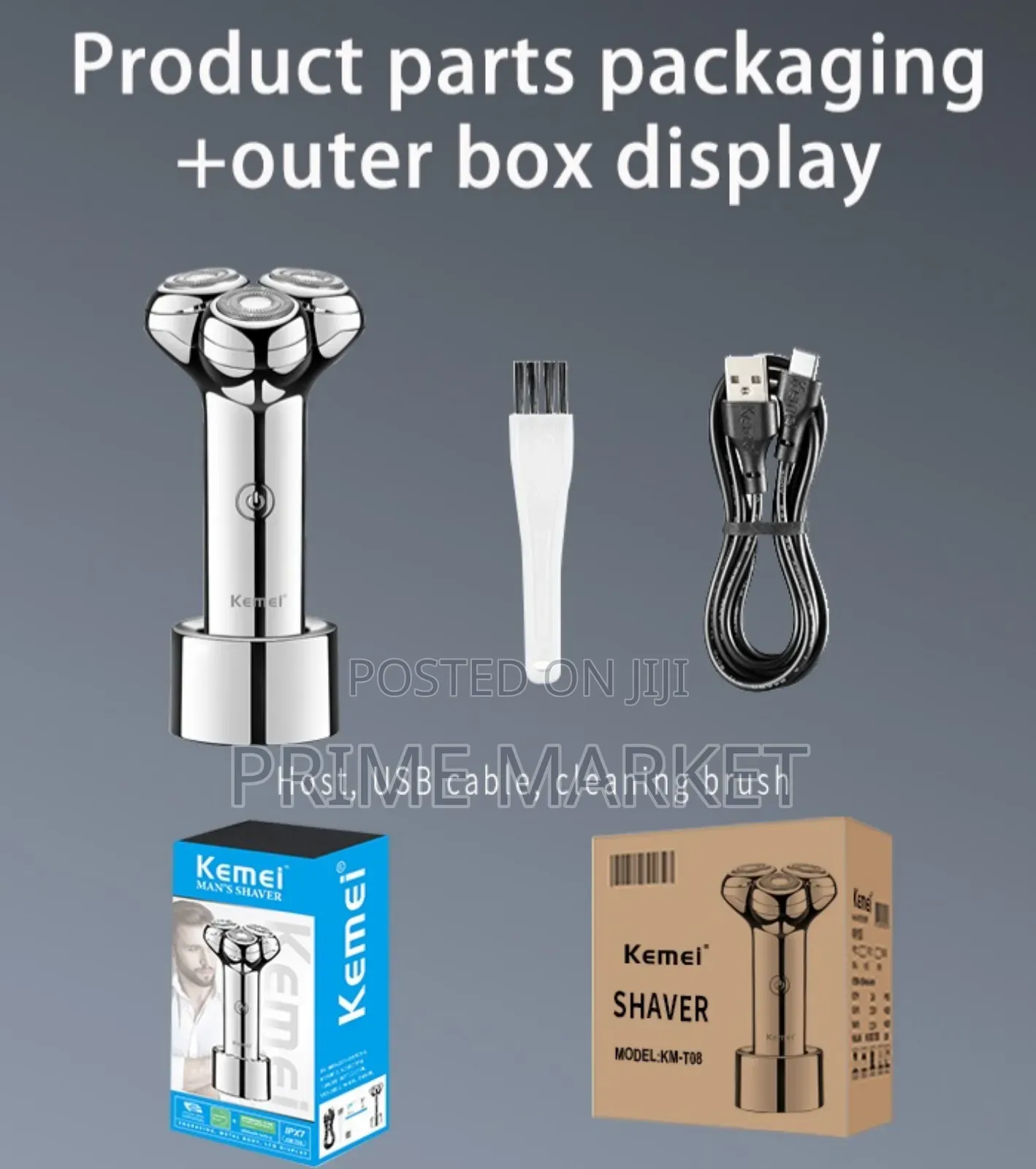 Kemei Km-T08 Hair Beard Rotary Shaver