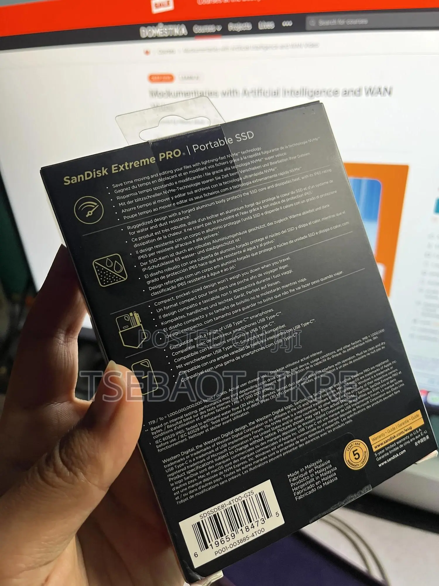 Sandisk, Extreme Portable SSD 4 Tb