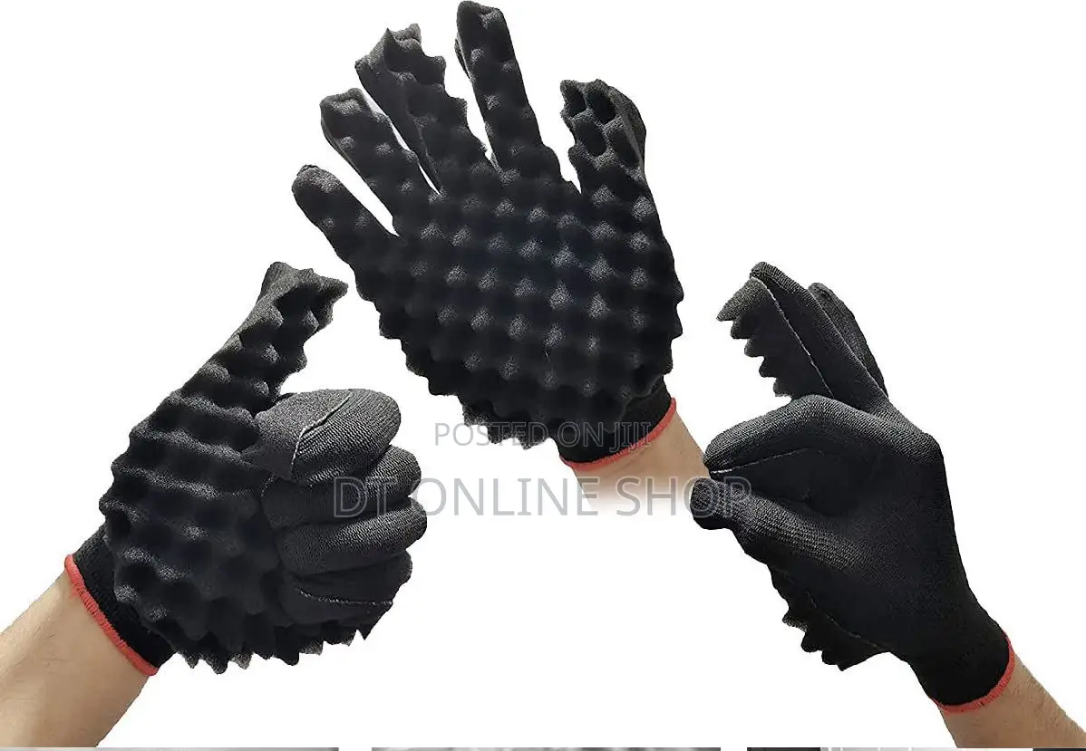 Hair Curl Sponge Gloves