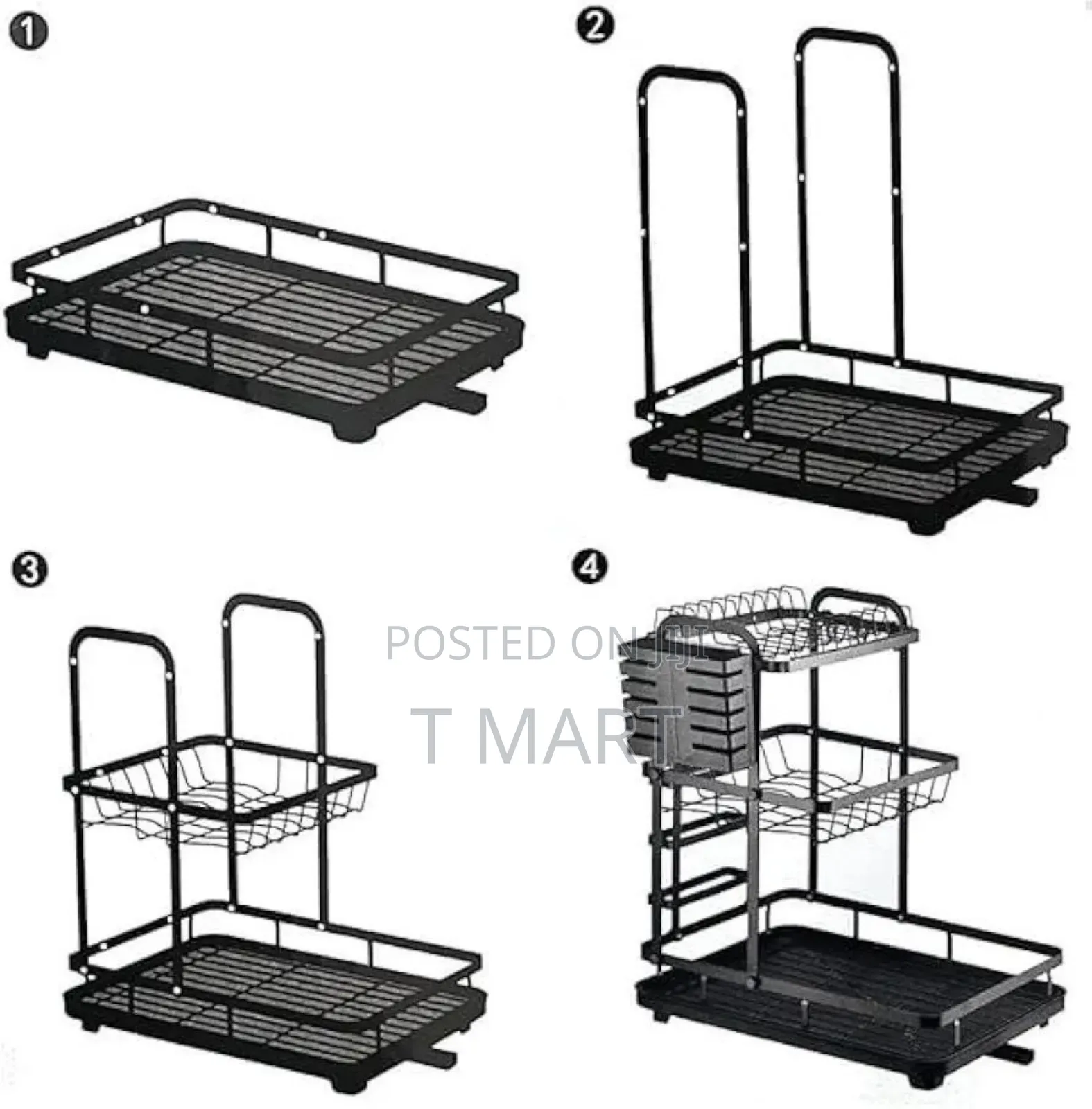 3-tier Dish Drainer Storage Rack