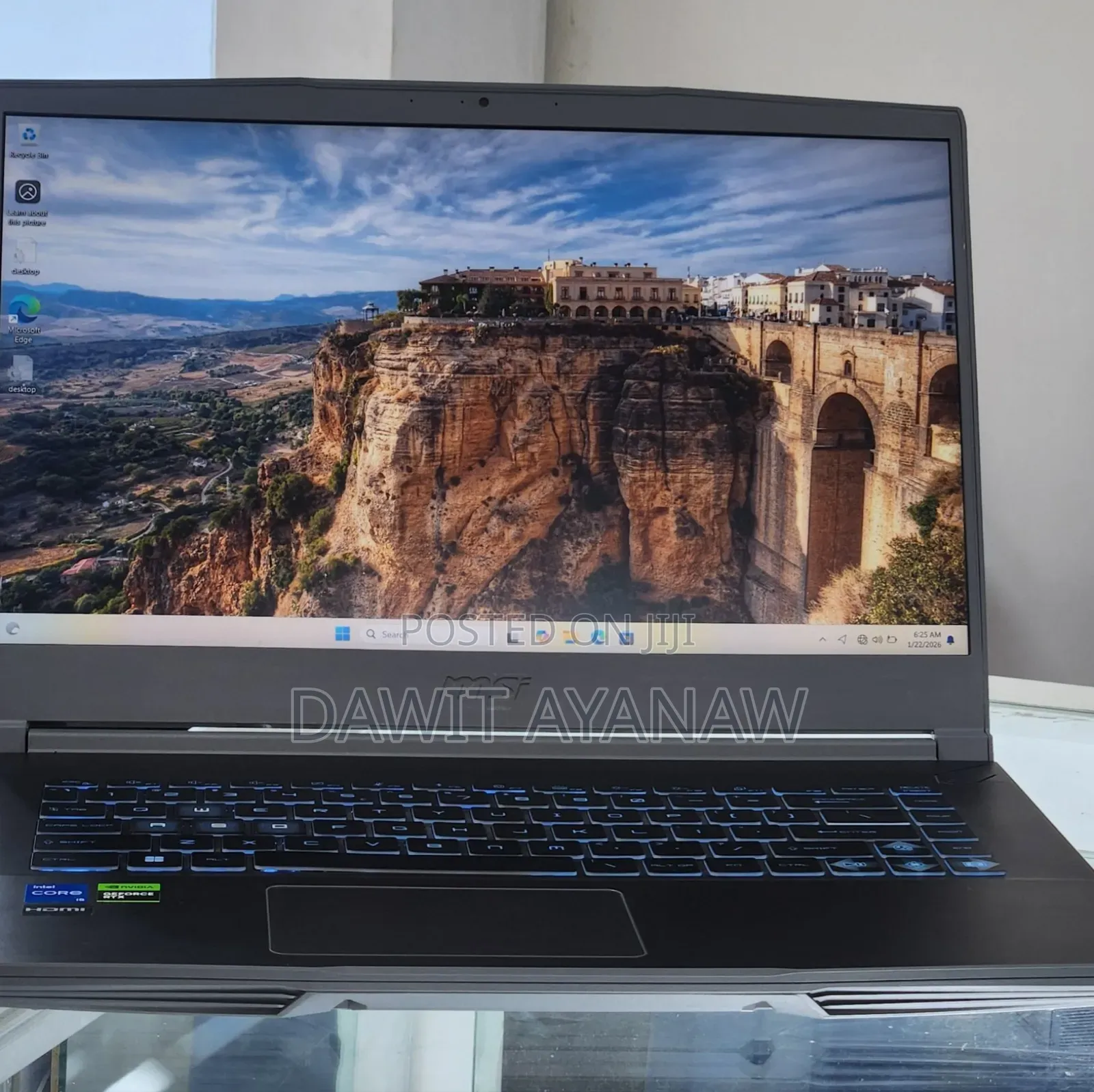 New Laptop MSI 16GB Intel Core I5 SSD 512GB