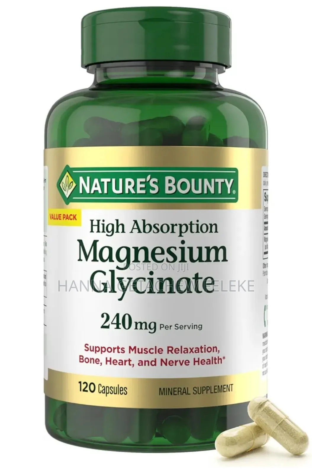 Nature’S Bounty Magnesium Glycinate 240 Mg – 180 Capsules
