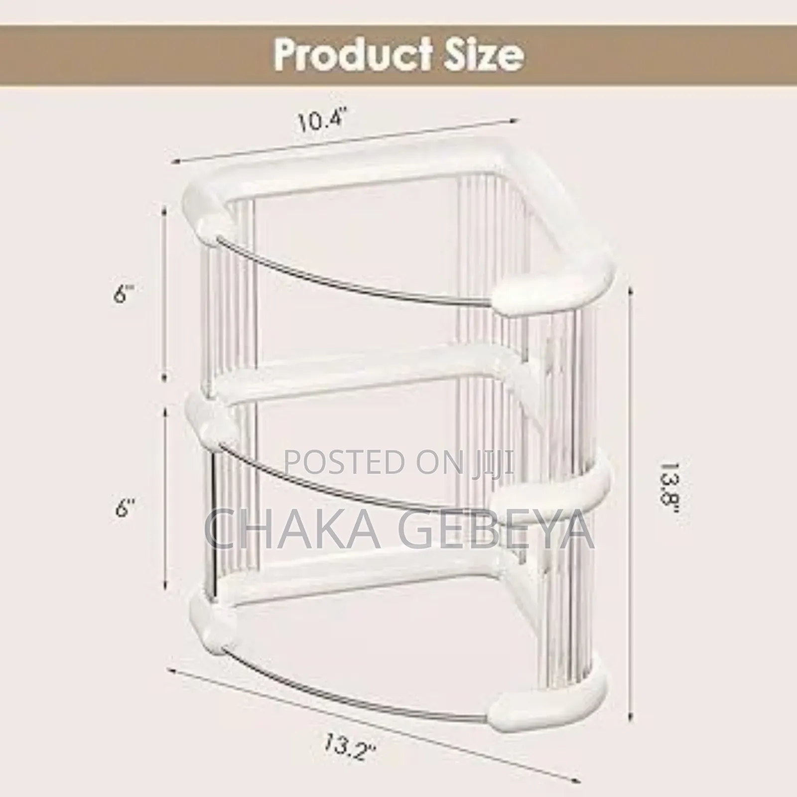 3-tier Glass Corner Shelf For Makeup, Perfume Skincare Organizer