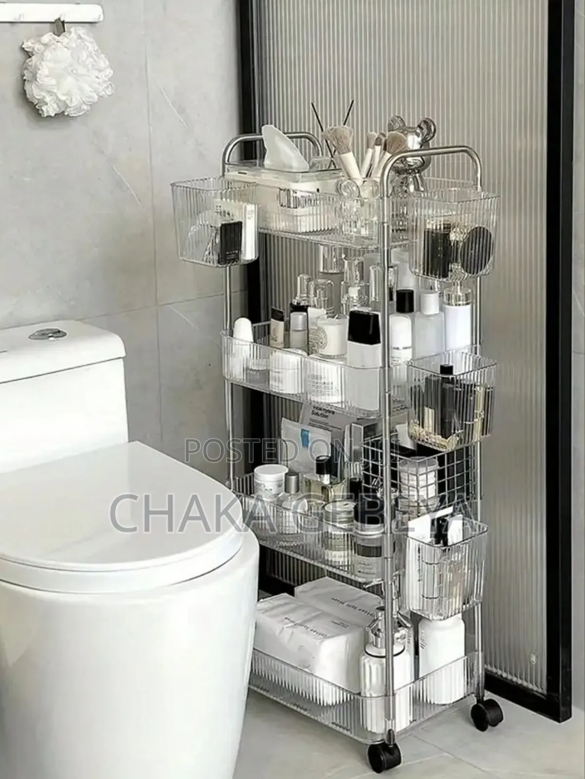 Multi-purpose Rolling Cart - Perfect For Kitchen, Bathroom, Or Nursery