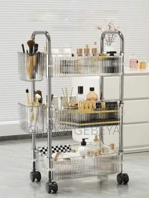 Multi-purpose Rolling Cart - Perfect For Kitchen, Bathroom, Or Nursery