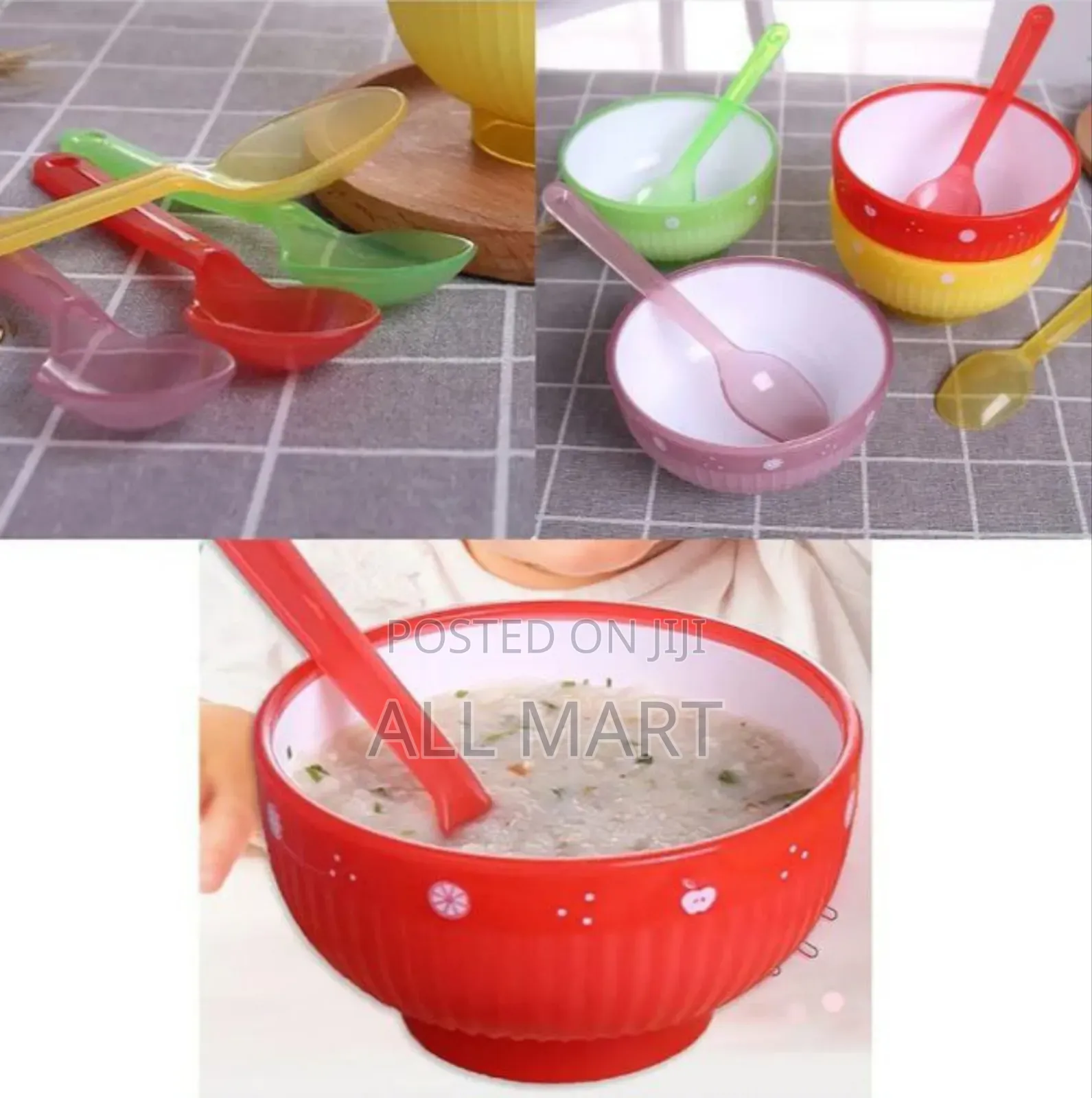 4pcs Jelly Bowl Set With Spoon