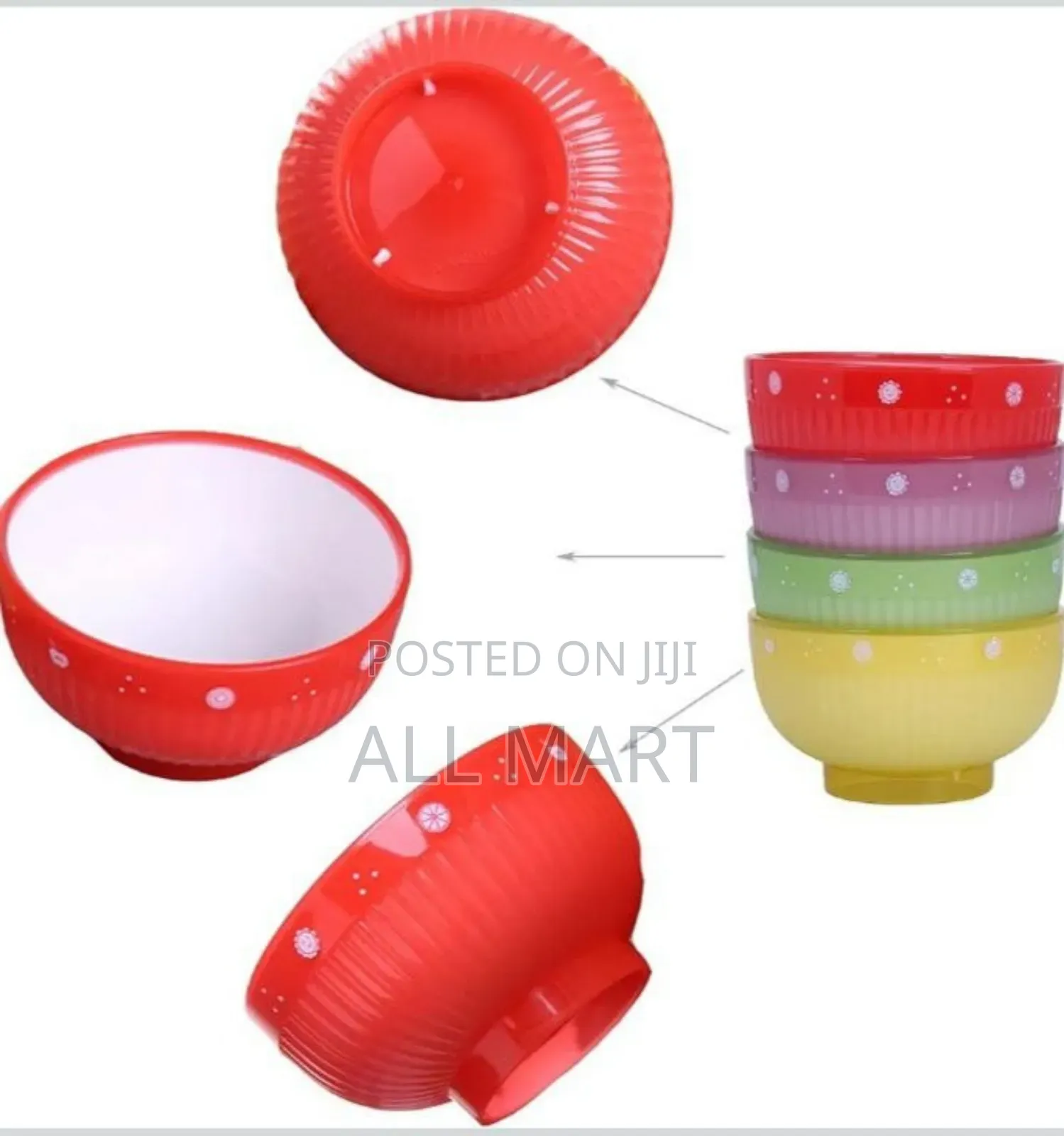 4pcs Jelly Bowl Set With Spoon