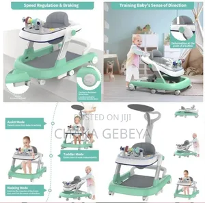 Fun Safe Baby Walker Toy Car - Adjustable Handle for Parent Assist