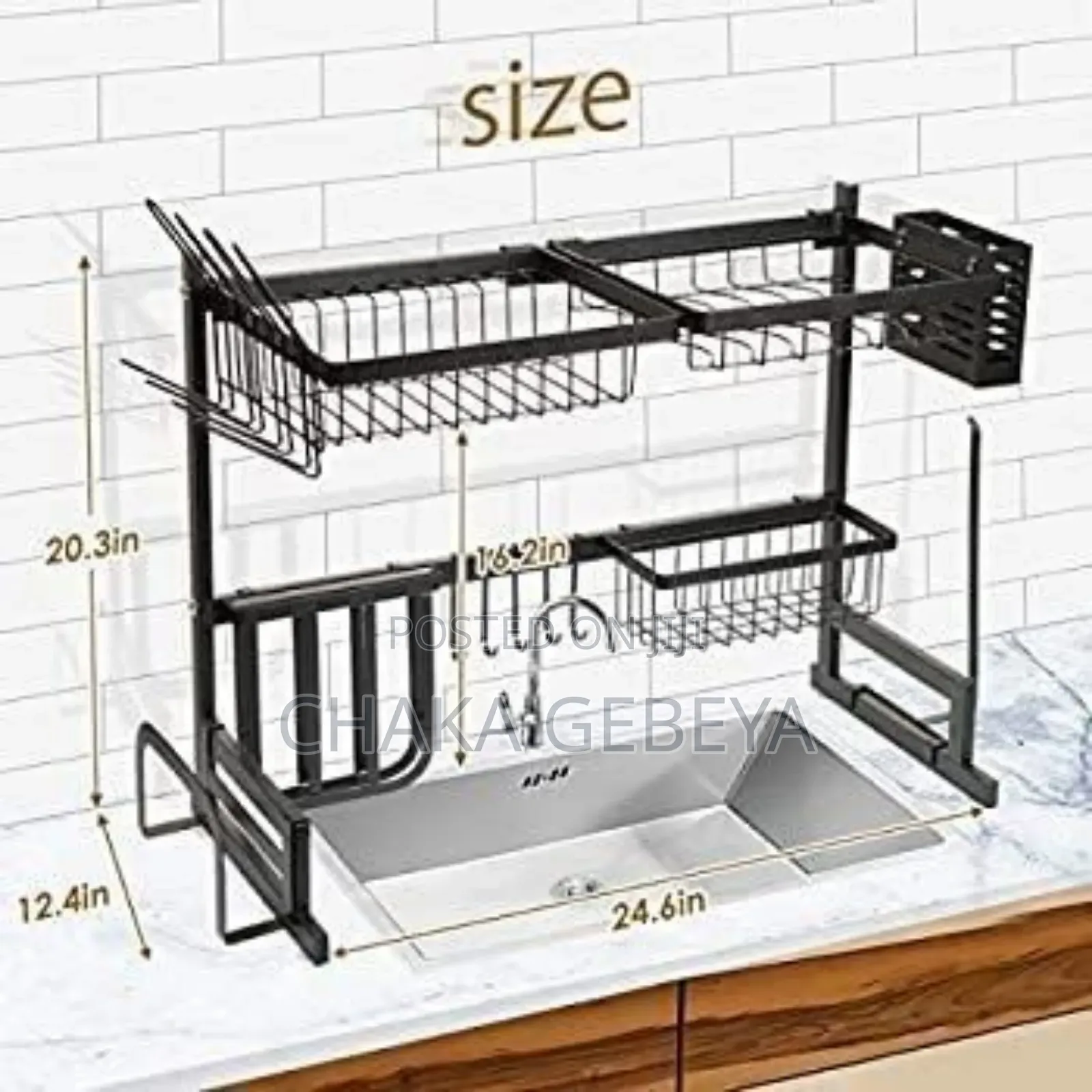 Countertop Savior!2-layer Drying Rack Keeps Kitchen Counter Dry Tidy
