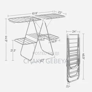 Space-saving Turkish Laundry Rack With Shoe Sock Holders