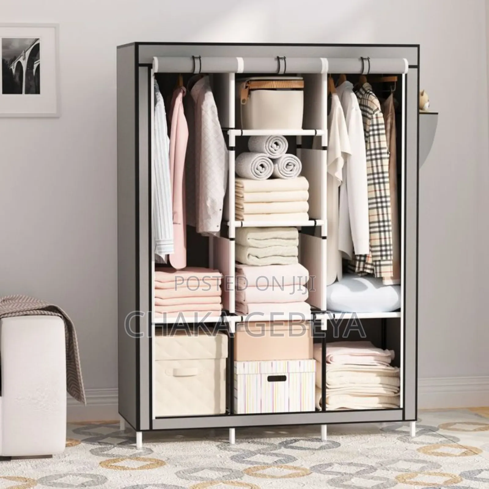 Instant Closet Solution For Students - Spacious Storage Wardrobe