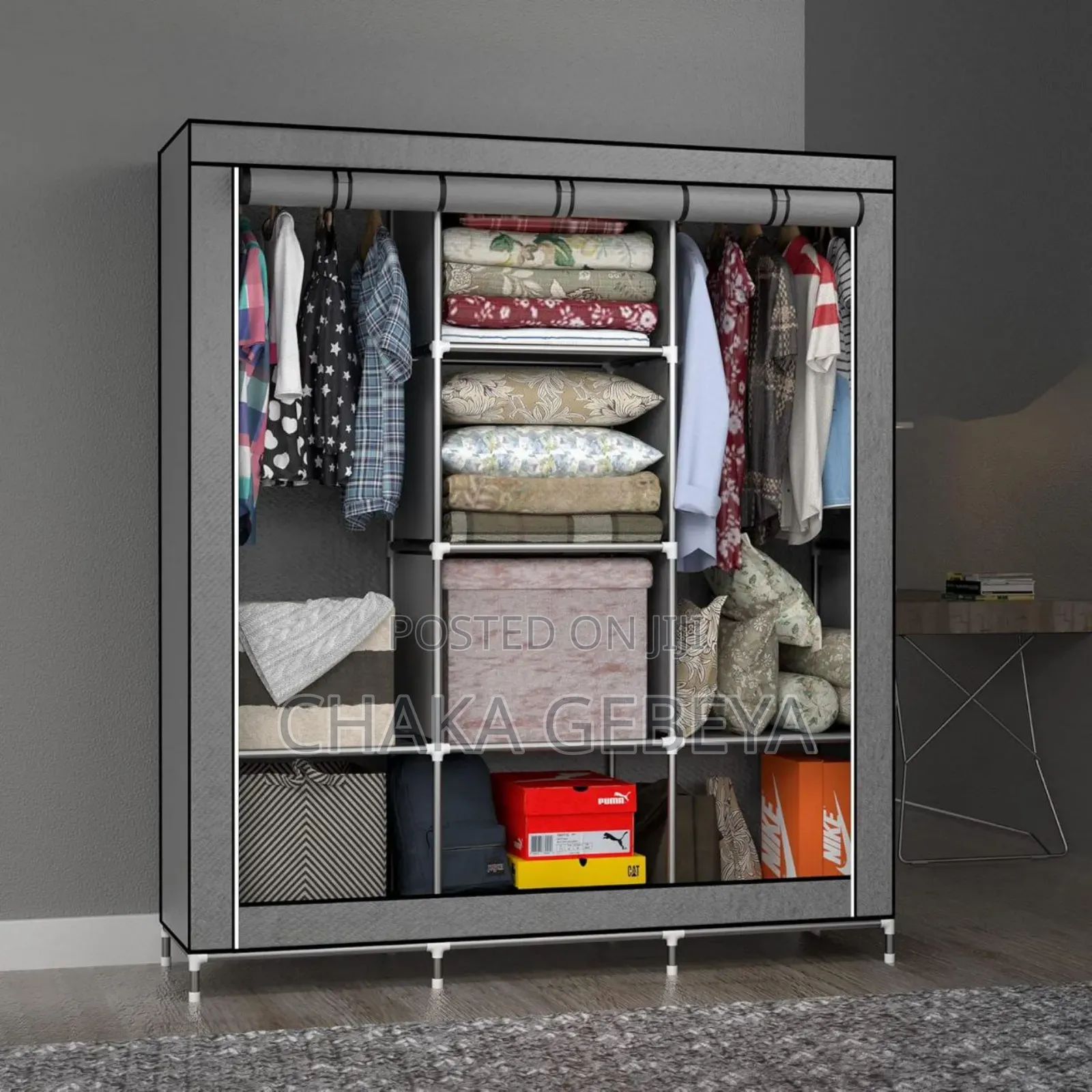Instant Closet Solution For Students - Spacious Storage Wardrobe