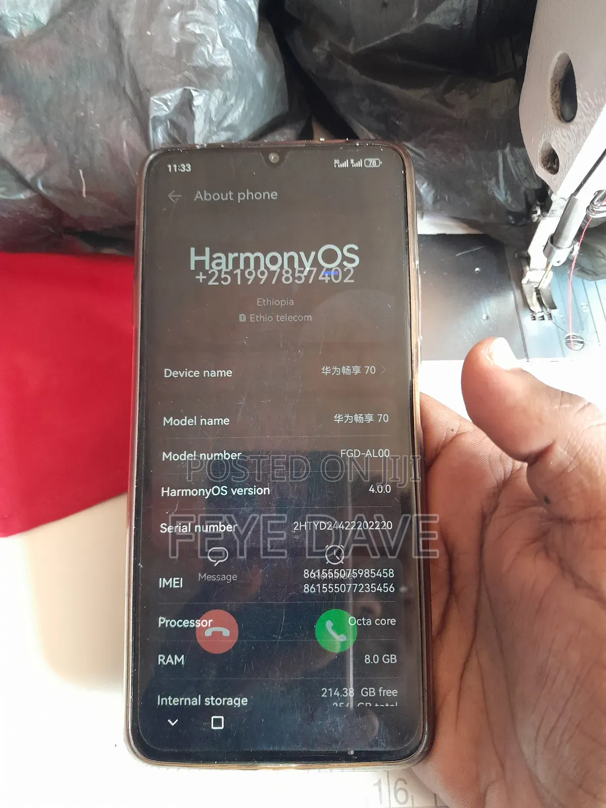 Huawei Enjoy 70S 256 GB Black