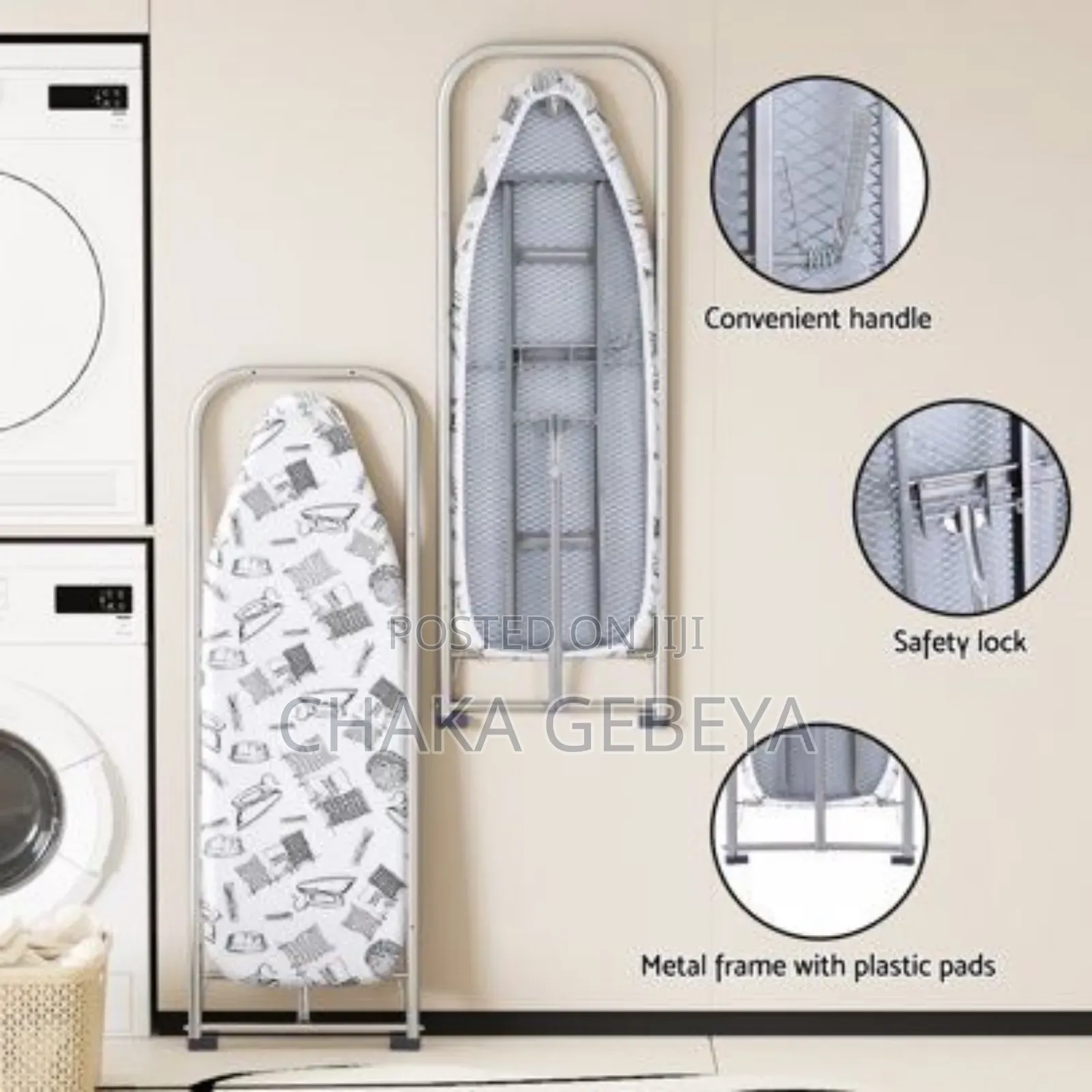 Professional Heavy-duty Ironing Board - Heat-resistant Cover, Foldable