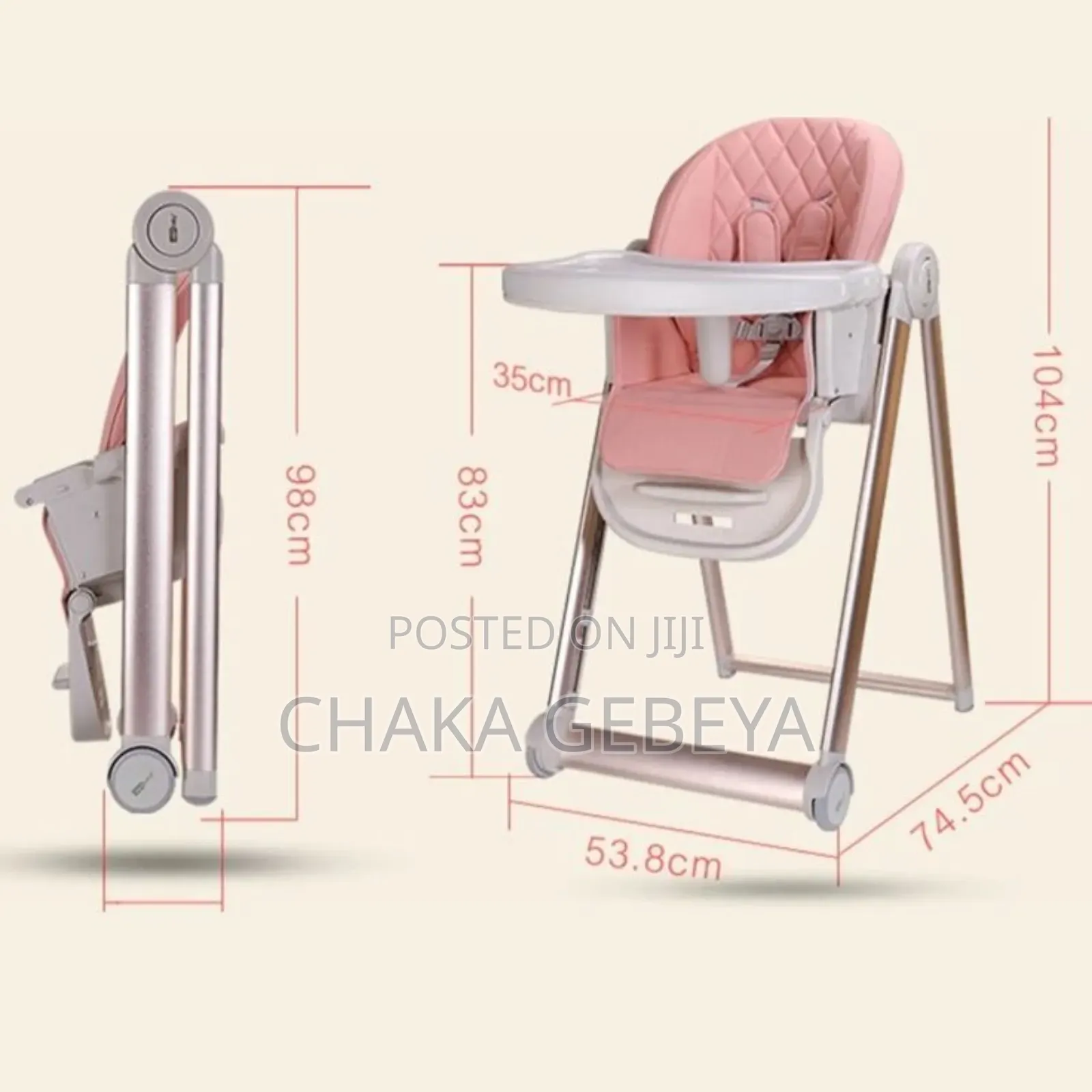 3-in-1 High Chair: Feeder, Play Chair Recliner - For 0-4+ Years