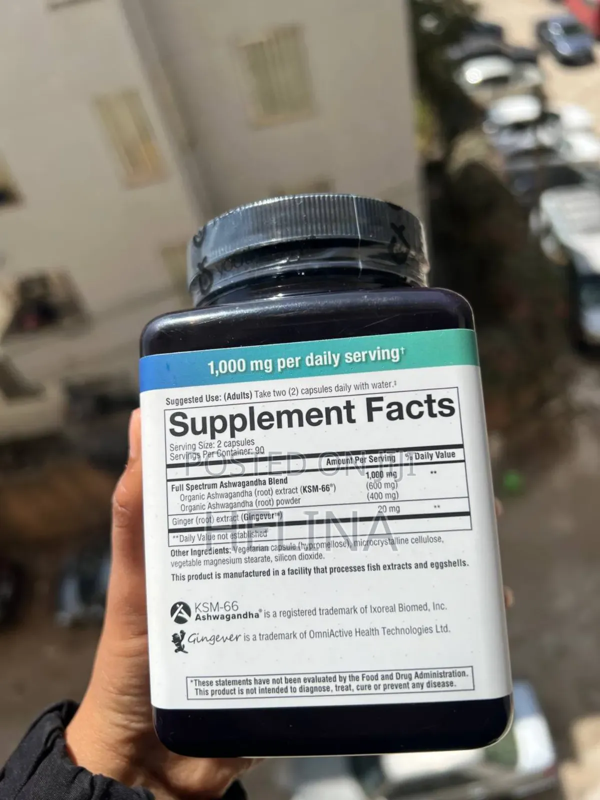 Ashwaganda With Clinically Tested KSM-66 1000mg 180 Veg Caps From Usa