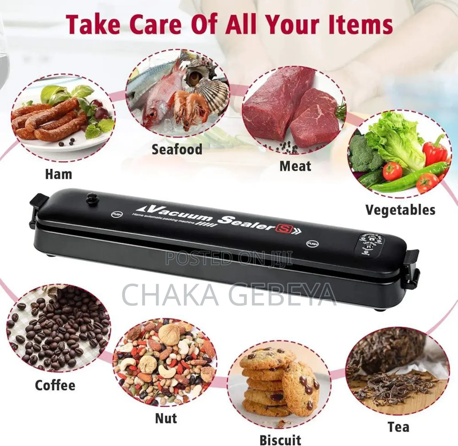 Automatic Food Vacuum Sealer - Preserves Freshness for Meat, Coffee,