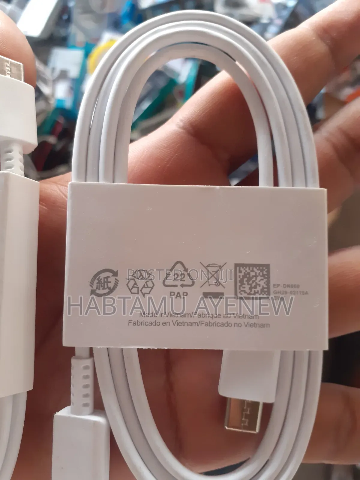 ኦሪጂናል ሲ በ ሲ ታይፕ ቻርጀር ኬብል C*C Type Charging Cable