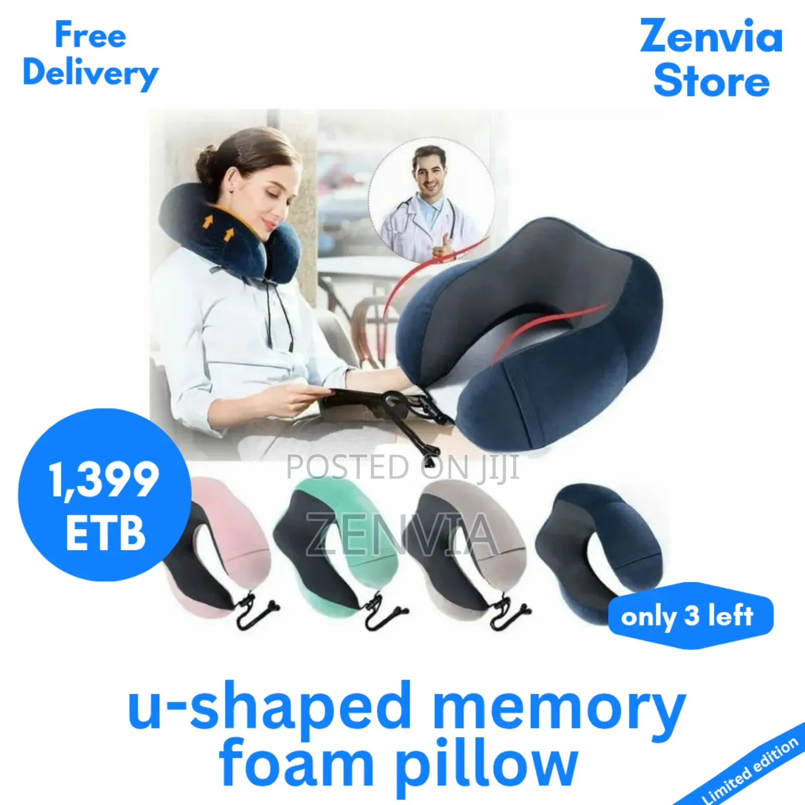 U-Shaped Memory Foam Pillow /Free Delivery/
