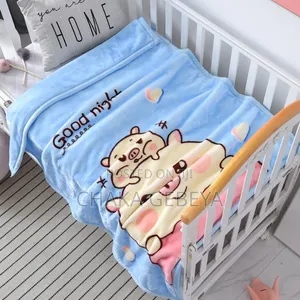 Extra-Large Soft Baby Blanket -Crib Stroller Size, Teddy Bear Design