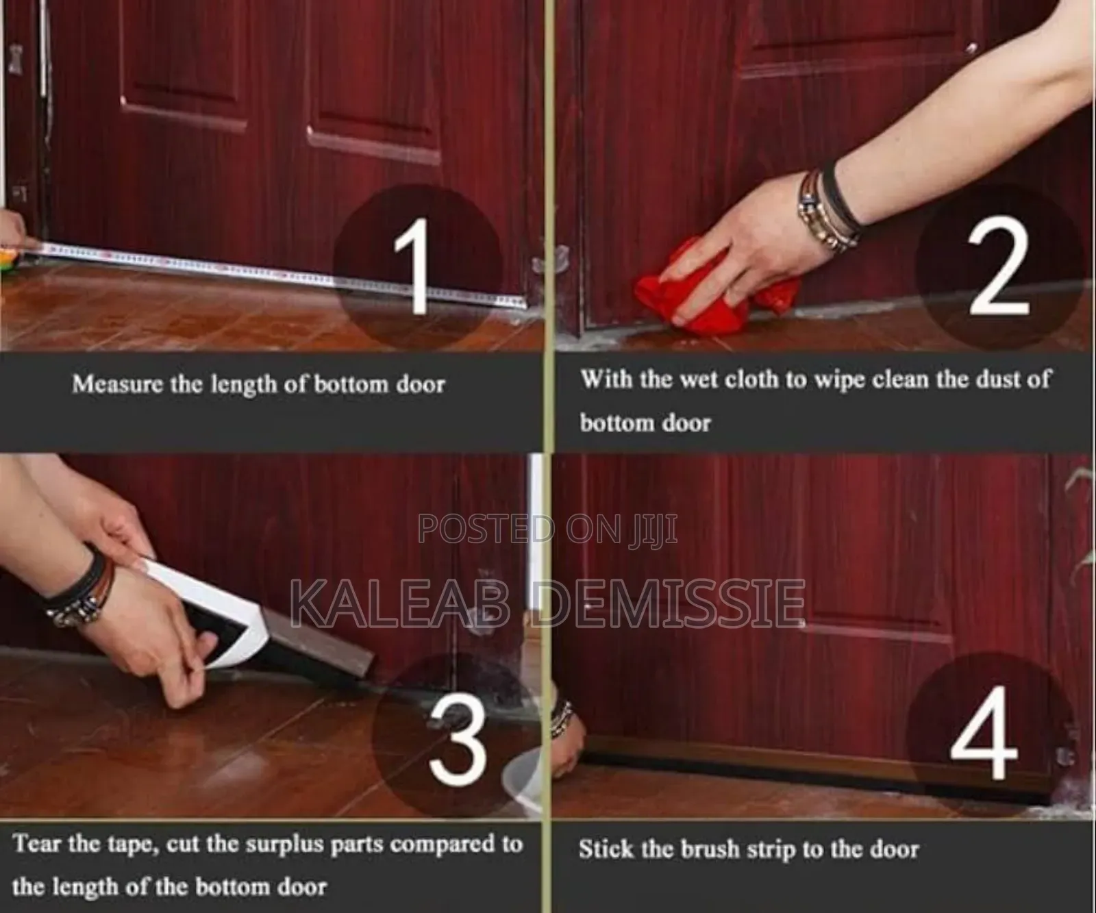 Door Bottom Strip Sealer With Brush