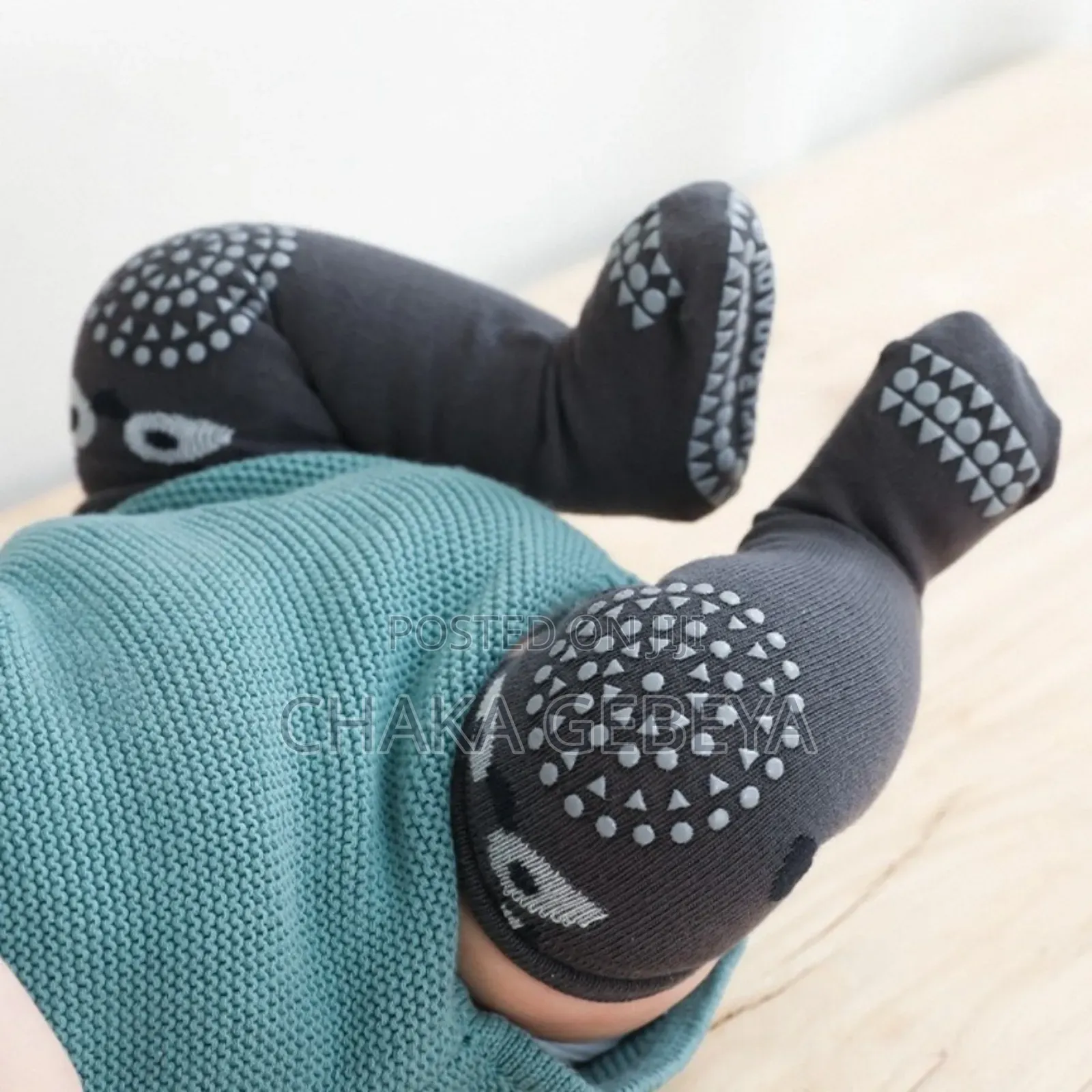 Non-Slip Baby Socks With Knee Pads - For Crawling, Thick Warm